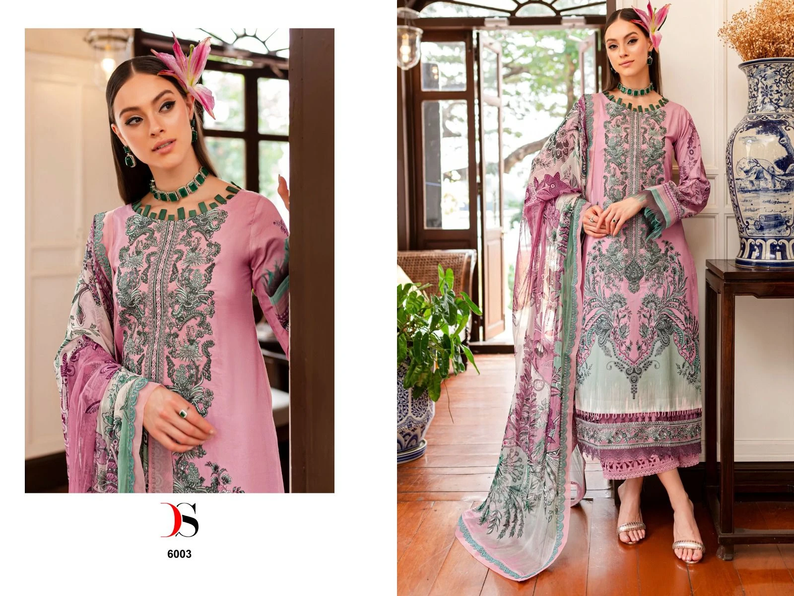 Deepsy Suit Firdous Queen’S Court 6 Nx Pure Cotton Print Wholesale Pakistani Salwar Suit Catalog — Wholesale Salwar Suits, Deepsy Suit wholesale from Surat - Gallery Image 5